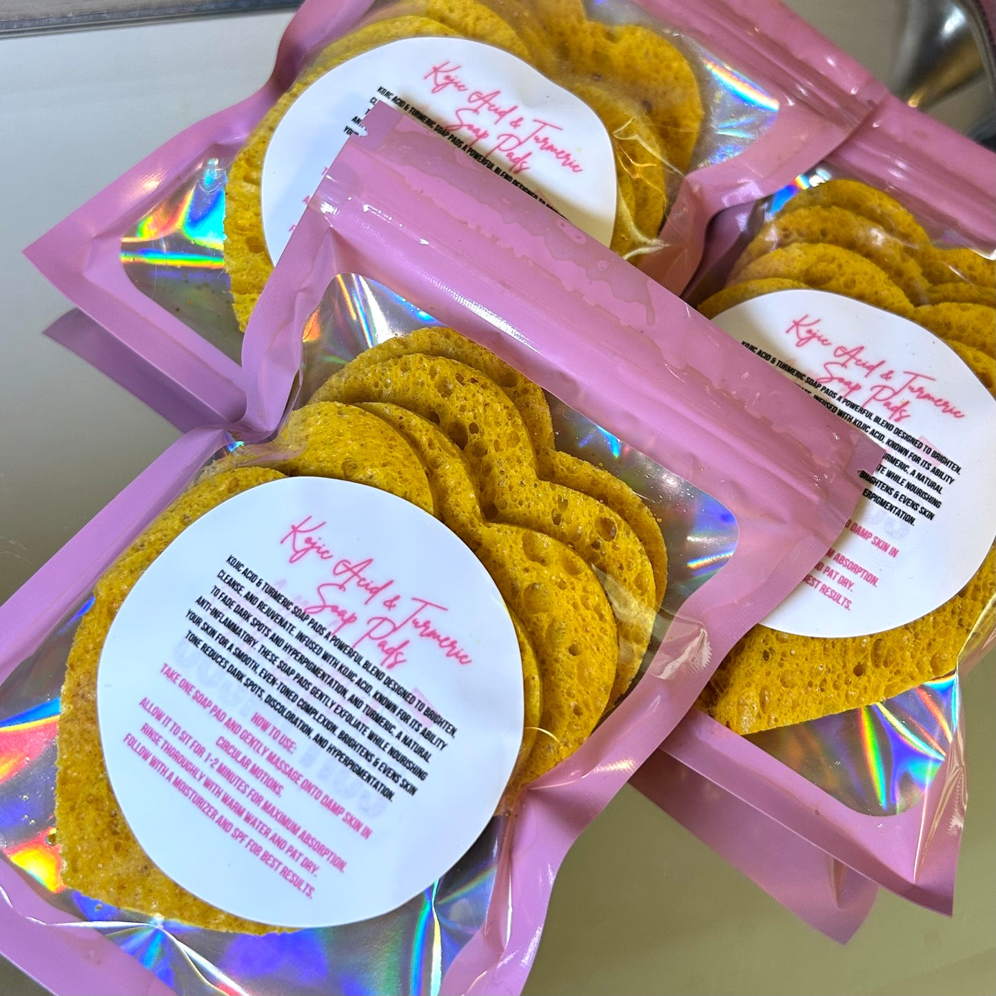 Reusable Kojic Acid and Turmeric Soap pads