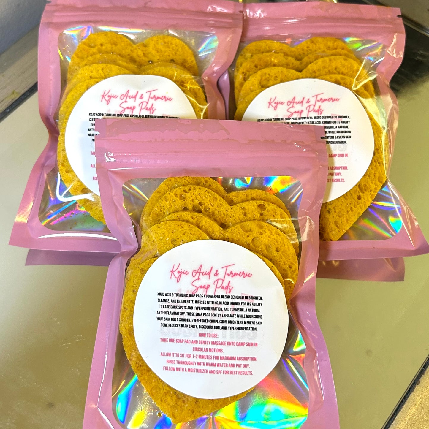 Reusable Kojic Acid and Turmeric Soap pads