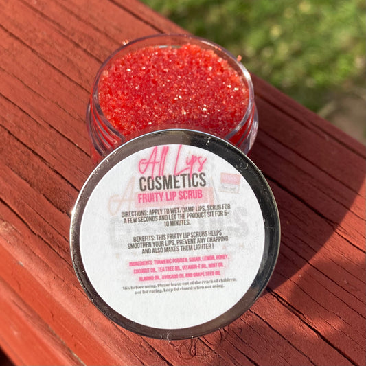 Pomegranate fruity lip scrub